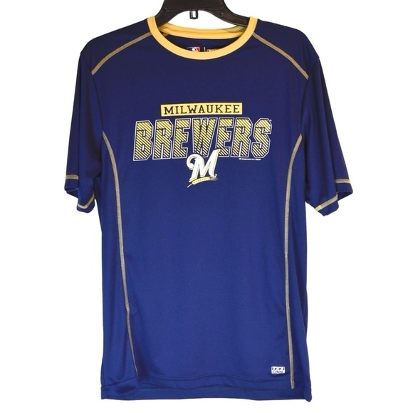 Milwaukee Brewers Baseball TX3 Cool Crew Neck Performance T-Shirt, Medium - Picture 1 of 10